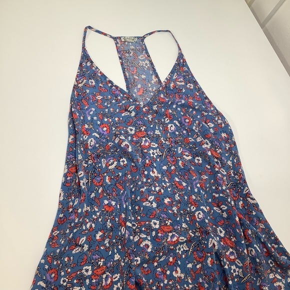 Free People floral racerback tunic blouse size XS EUC - Picture 7 of 9